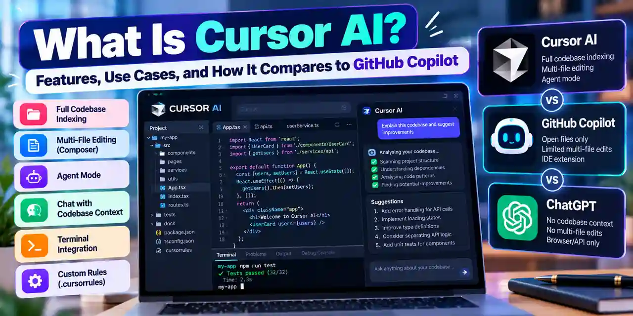 What Is Cursor AI? Features, Uses & GitHub Copilot Comparison